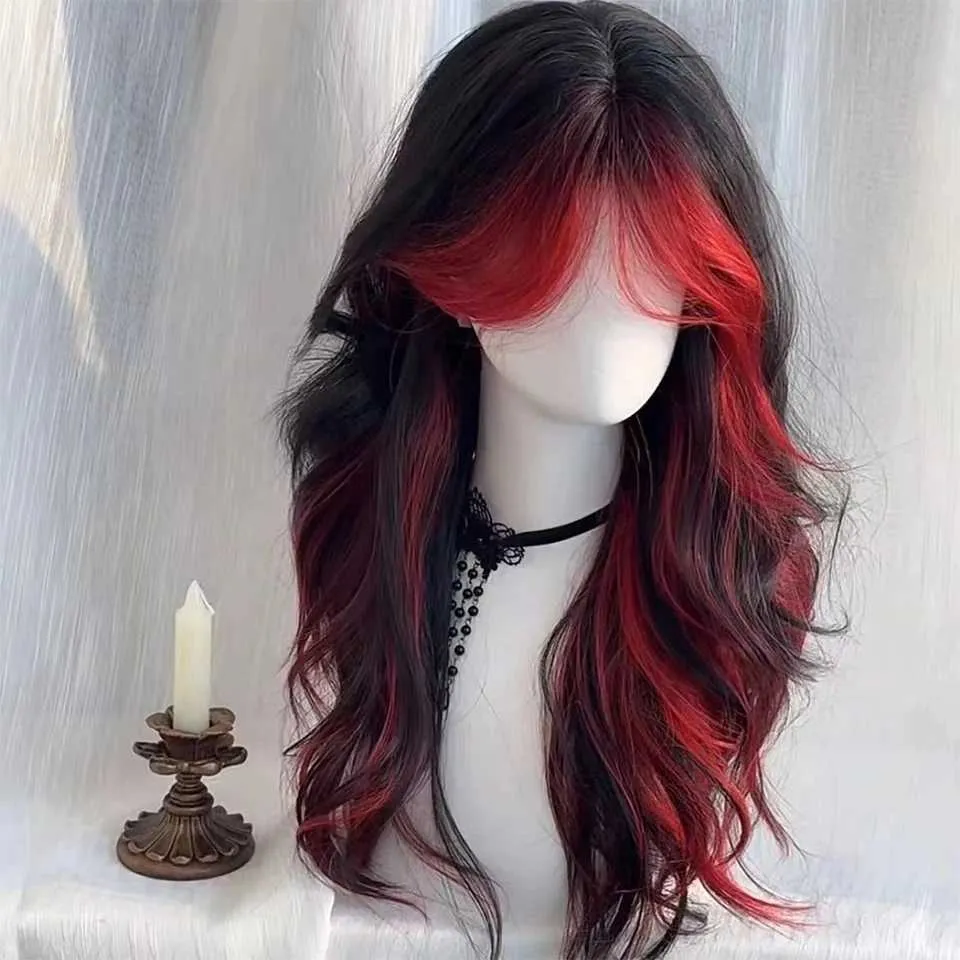 Asia 24” RED OMBRÉ  BANG SIDE PART CURLY Wig *NWT* Amazon.com : Nnzes Ombre Red Wig with Bangs for Women Bob  main image 3