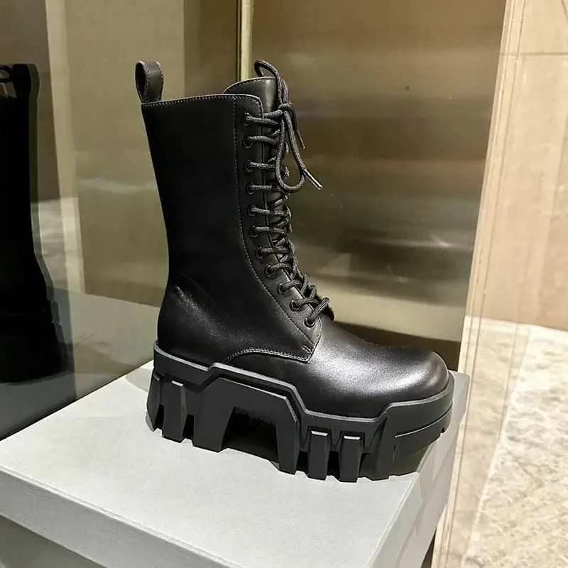 Économisez gros sur les achats en gros de Bottes De Type Moto Bottes De  Moto À Plateforme – Bottes De Moto Hautes Pour Femme, Style Punk Noir Cool, 