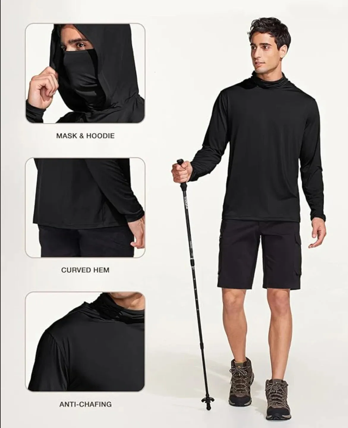 Felpa Con Cappuccio Donna UPF 50+ - Protezione Solare UV, Maniche Lunghe, Traspirante, Per Sport Estivi - Foto 8