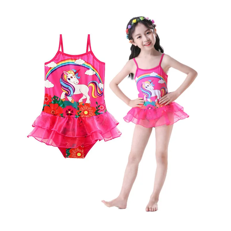 Costumi Donna Costume Da Bagno Con Unicorno Girls Monopezzo