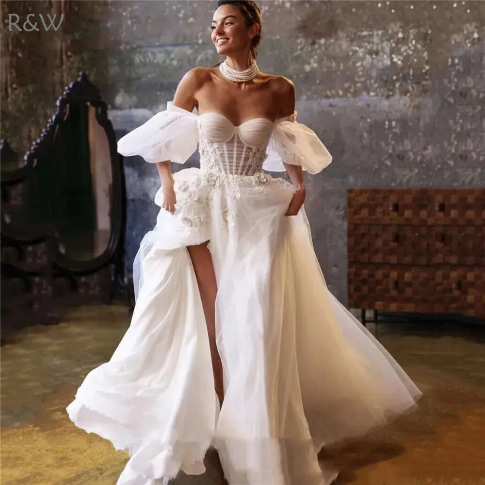 Boho Beach Wedding White dress with sleeves - Full Sleeve V-Neck Bridal Gown for Bride, Sexy and Elegant - Vestidos de Novia Long White dress with Boho Beach Wedding White dress with sleeves - Full Sleeve V-Neck Bridal Gown for Bride, Sexy and Elegant - Vestidos de Novia Long White dress with