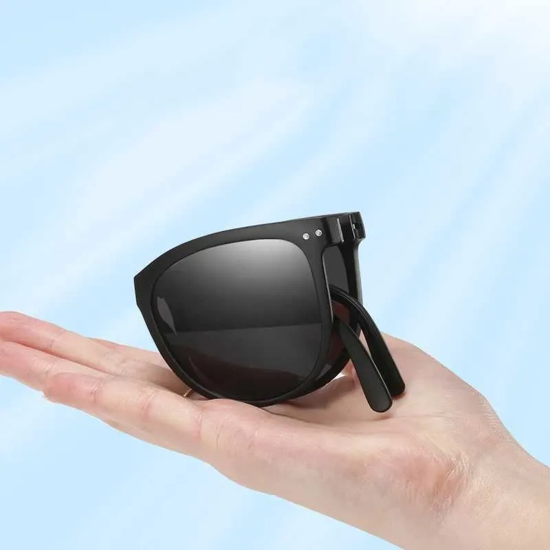 UV400 Polarized Sunglasses: Foldable Design, Oval Frames  display picture 1
