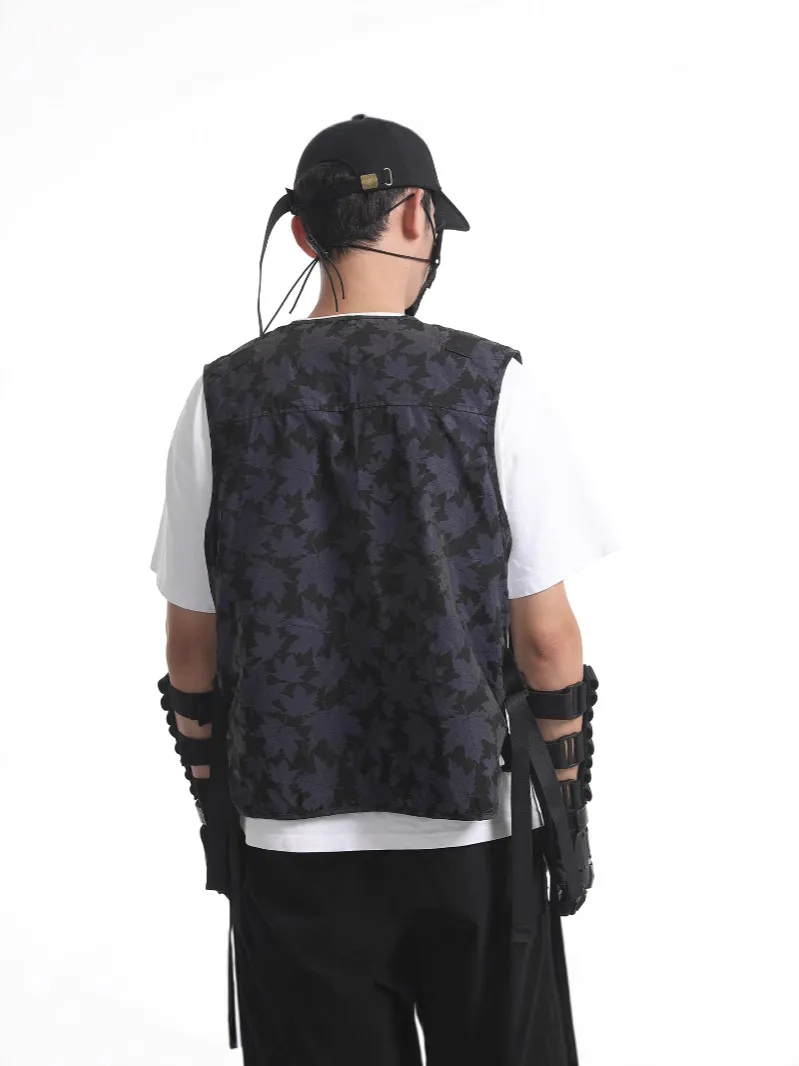 Gilet Homme Feuille D’or – Décontracté Tendance – Pour Mariage, Loisirs, Costume – Polyvalent - 5