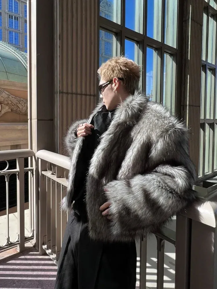 Silver Fox Fox Fur Men MEN'S FOX FURS Men's Silver Fox Fur Jacket