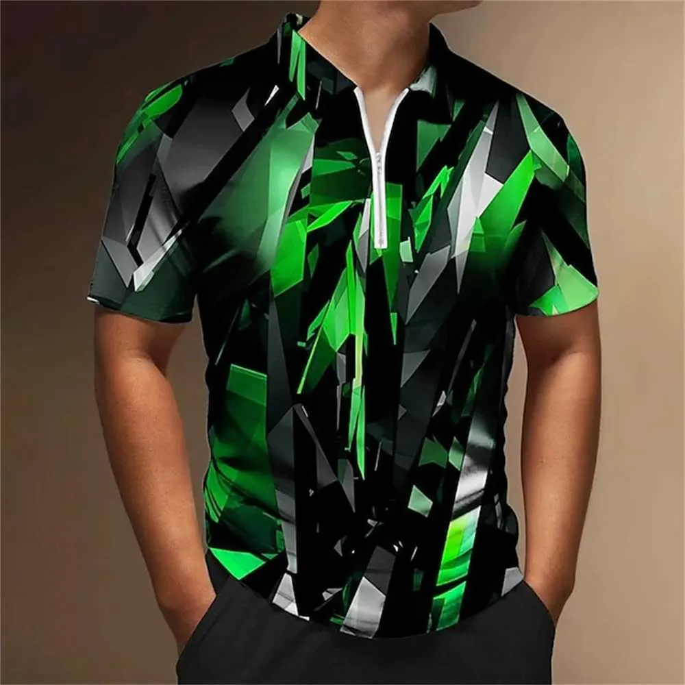 Men's Summer golf shirts for men with Abstract Graphic