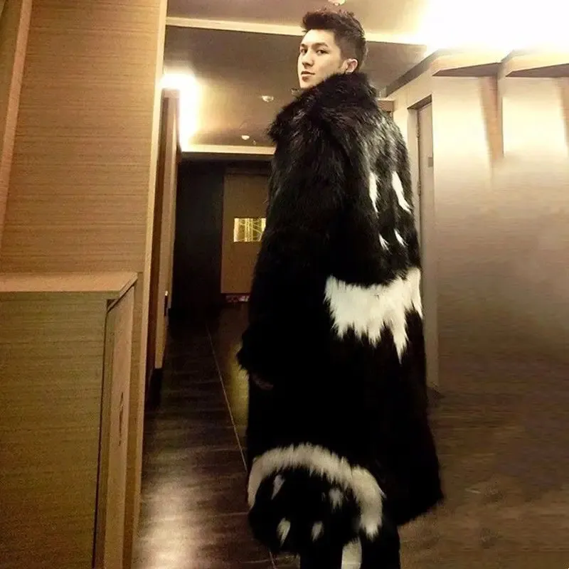 faux fur jacket for formal dress End Of Beginning Faux Fur Longline Jacket XS | S | Black | Womens main image 1