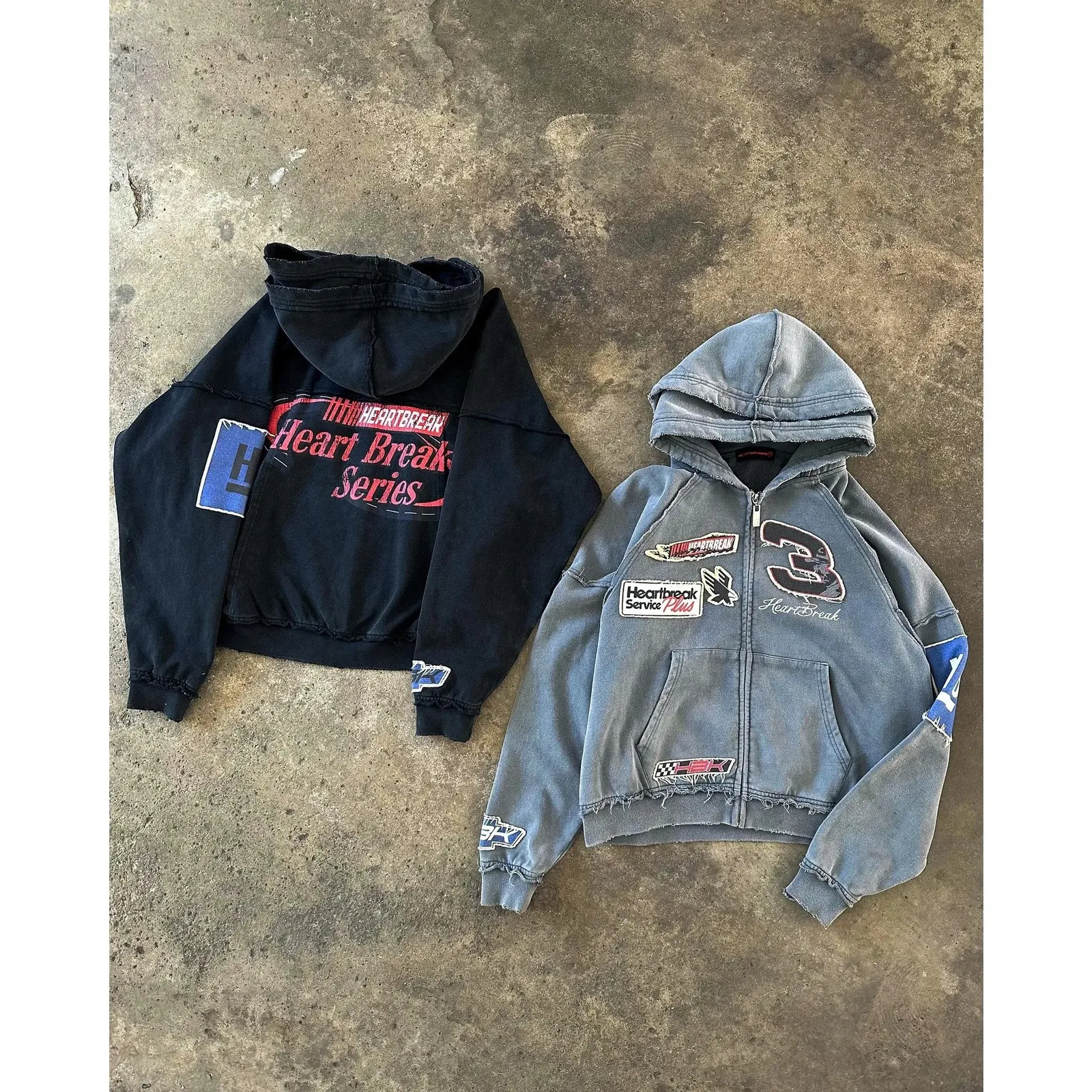 トップス MMBBT Heart design double zip parka y2k MMBBT Heart design double zip parka y2k - メルカリ