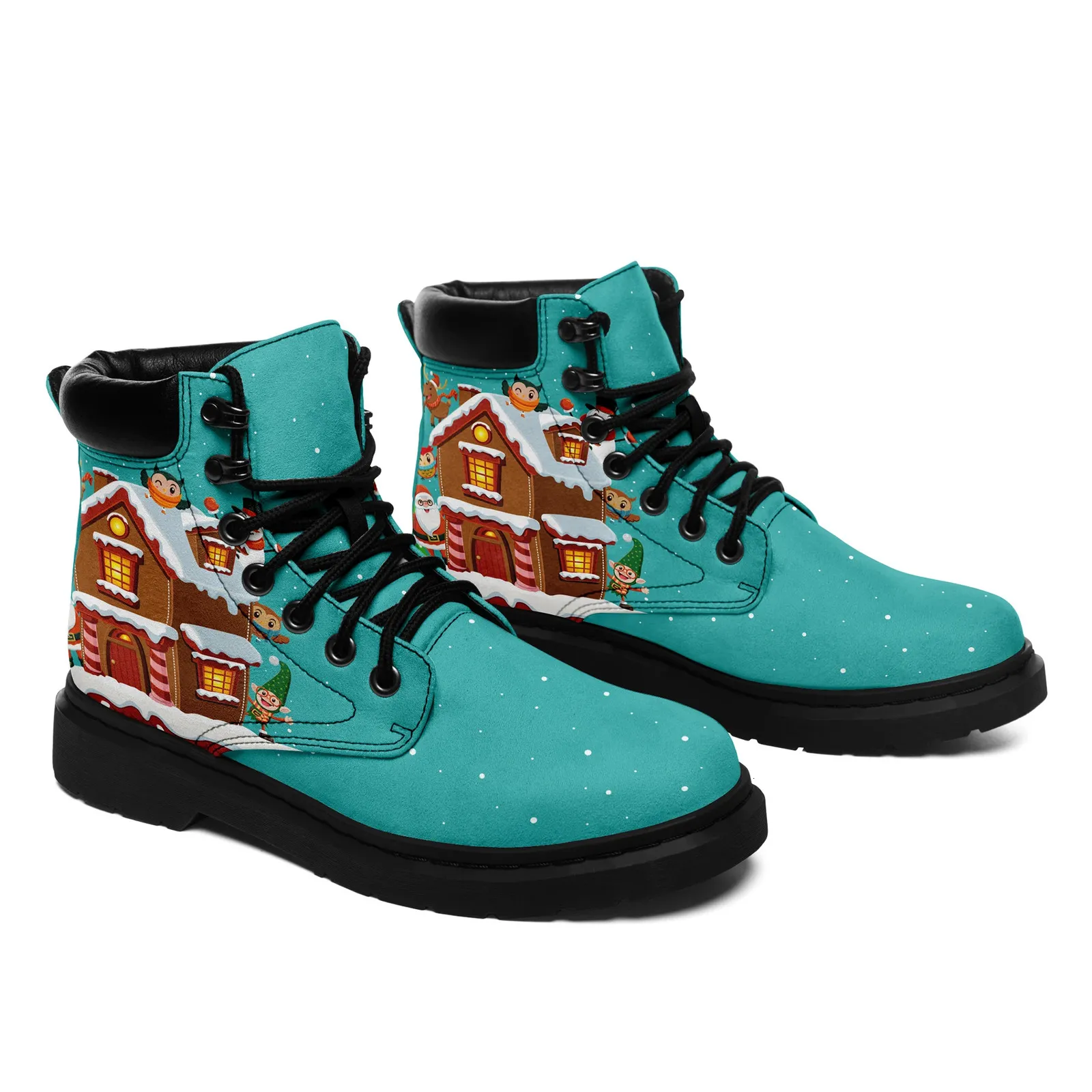 Save Big on Bulk Boots Christmas Mens Animal Print Boots, Custom Christmas  Socks Inspired Footwear Personalized Holiday Design Print Boots For Men And 