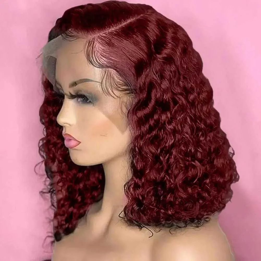 Voluminous Curly Afro Wig 26 Inch Length, Wine Red/Brown