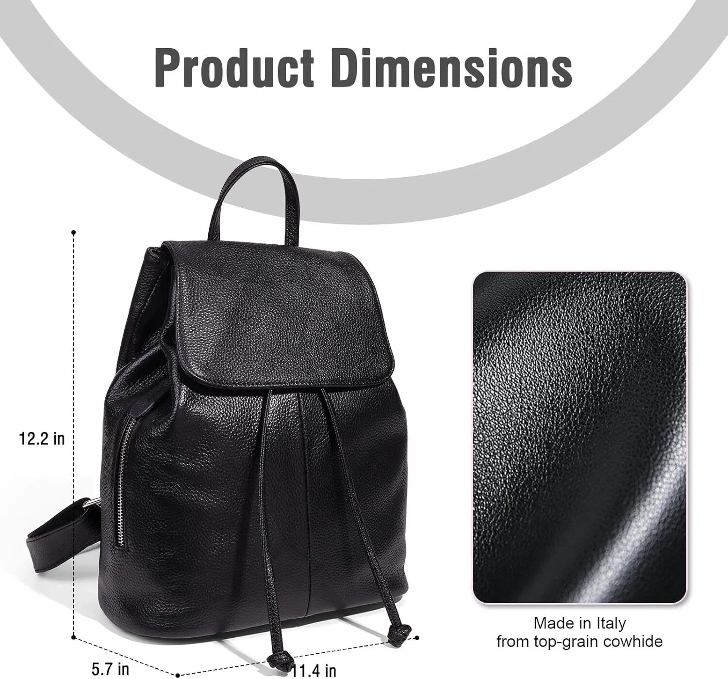 boyatu leather backpack BOYATU Women's Leather travel backpack with
