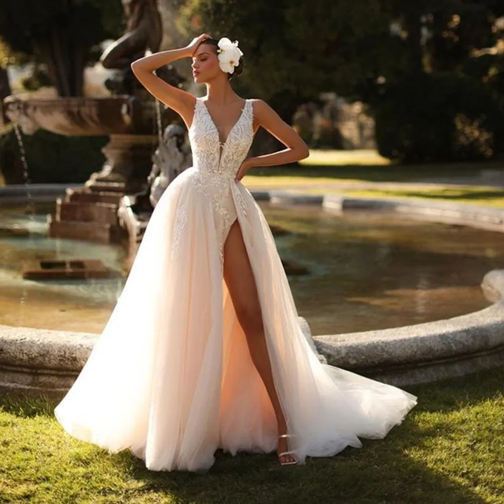chinese dress ladies BETHANY / Boned Bodice Wedding Dress with Basque Waistline