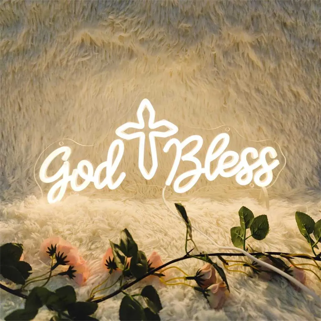God Bless Neon Lights LED Lights Wall Mounted USB... From Muyang_li1 ...
