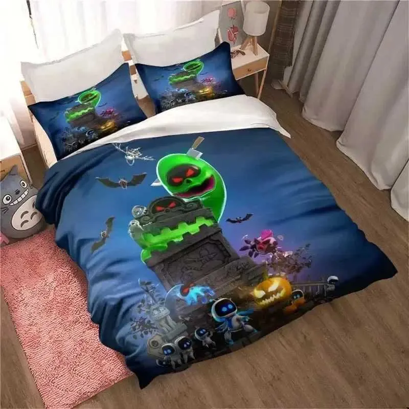 Astro Bot Dekbedovertrek Character World Astro Bot Officiële Eenpersoons Dekbedovertrek Set - Omkeerbaar Gaming Design Met Kussensloop Eenpersoons Bed Set