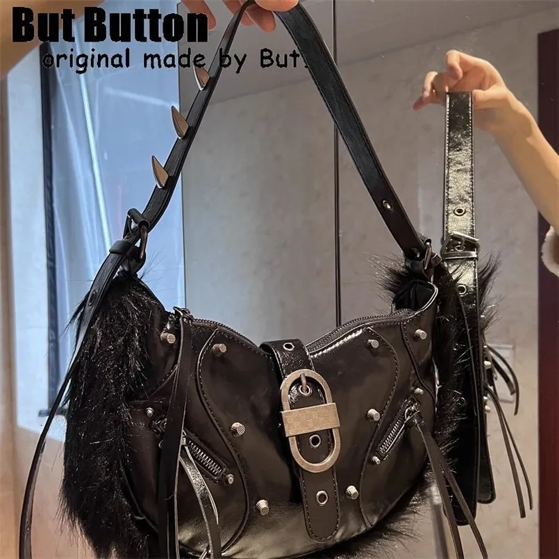 Punk Rock Handbag: Y2K Harajuku Tote with Rivets & Spikes