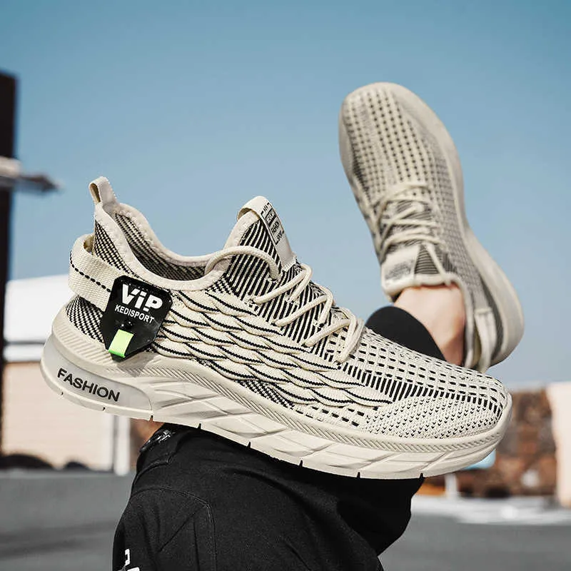 men's casual breathable flyknit sneakers