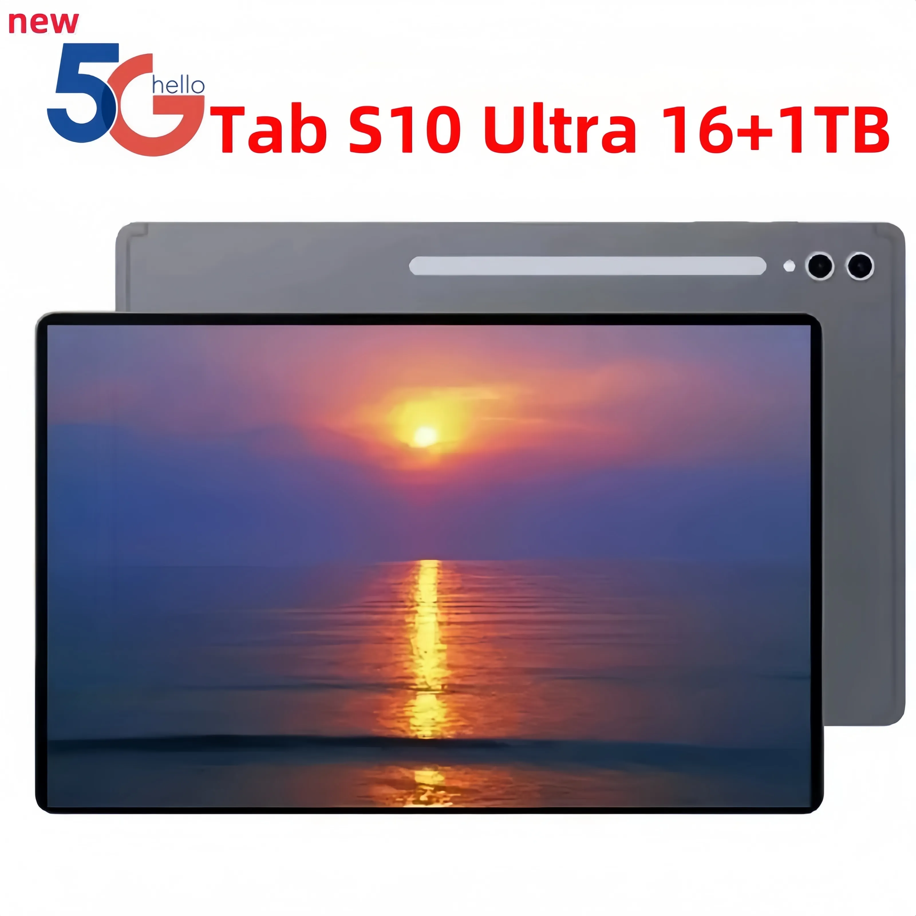 Portable S10 Ultra Tablet high-definition picture quality 10.1 Inch lightweight Portable Android Office Computer Smart Phone front and rear high-definition cameras