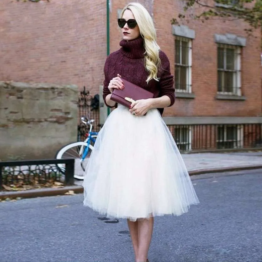 knee length dresses for ladies Black Petticoat Midi Skirt Black / 2XL-3XL main image 0