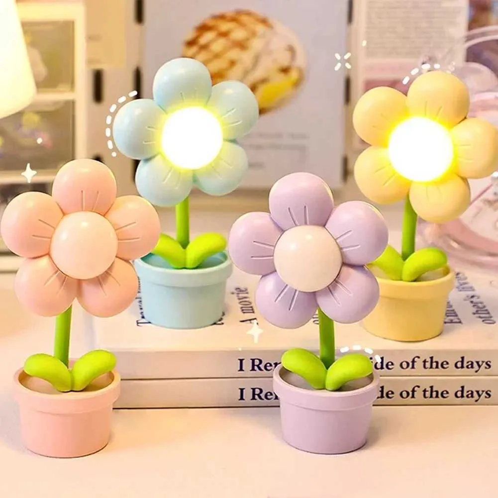 Mini LED Flower Flower Night Light Cute Small Table Lamp For Bedside Bedroom And Kids Room Ambient Light Toy And Holiday Gift LX241030 From Urban sweetheart 14.04 DHgate.Com