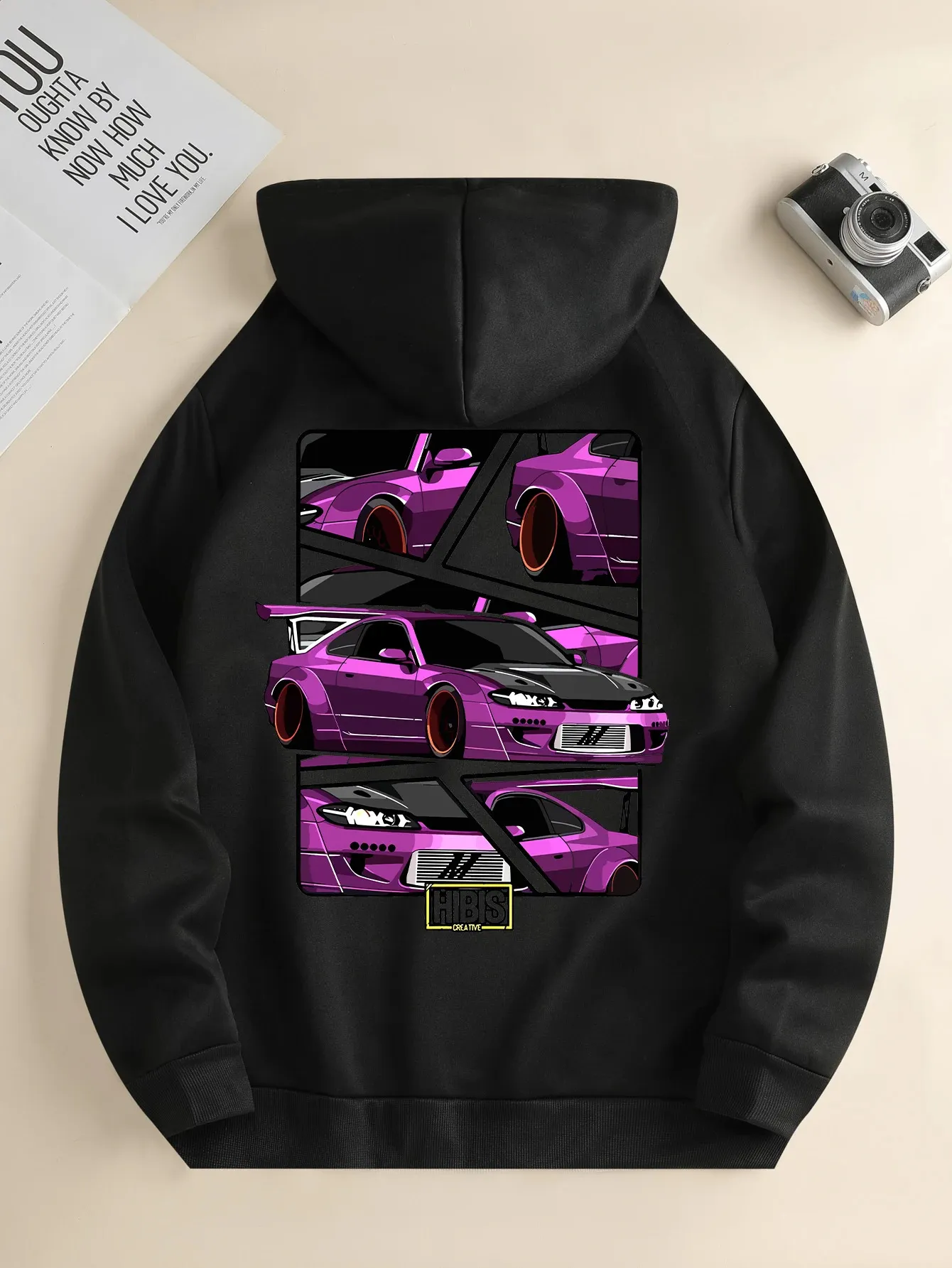 Felpa Con Cappuccio Uomo Oversize Stampa Grafica – Maniche Lunghe Con Tasca Frontale E Coulisio, Tessuto Morbido In Poliestere, Streetwear Moderno Per Tutti I Giorni - 3