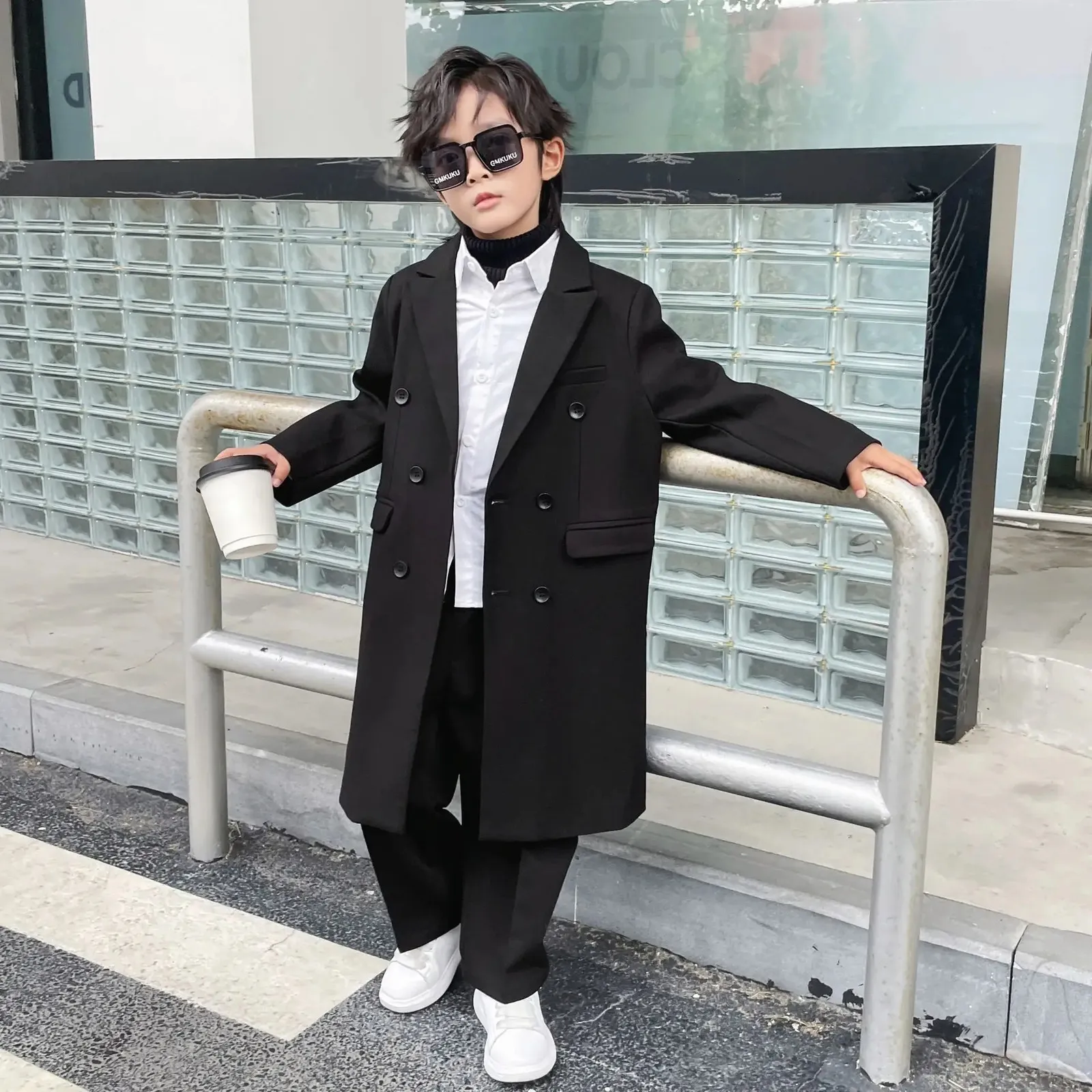 Korean Coat Style Long Outer For Boys Men's Coat Spring Large Size