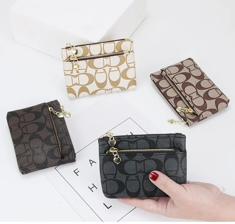 Mini Hand Wallet New Designer Zipper Zero Women's Handheld Mini Card Short Wallet Key ...