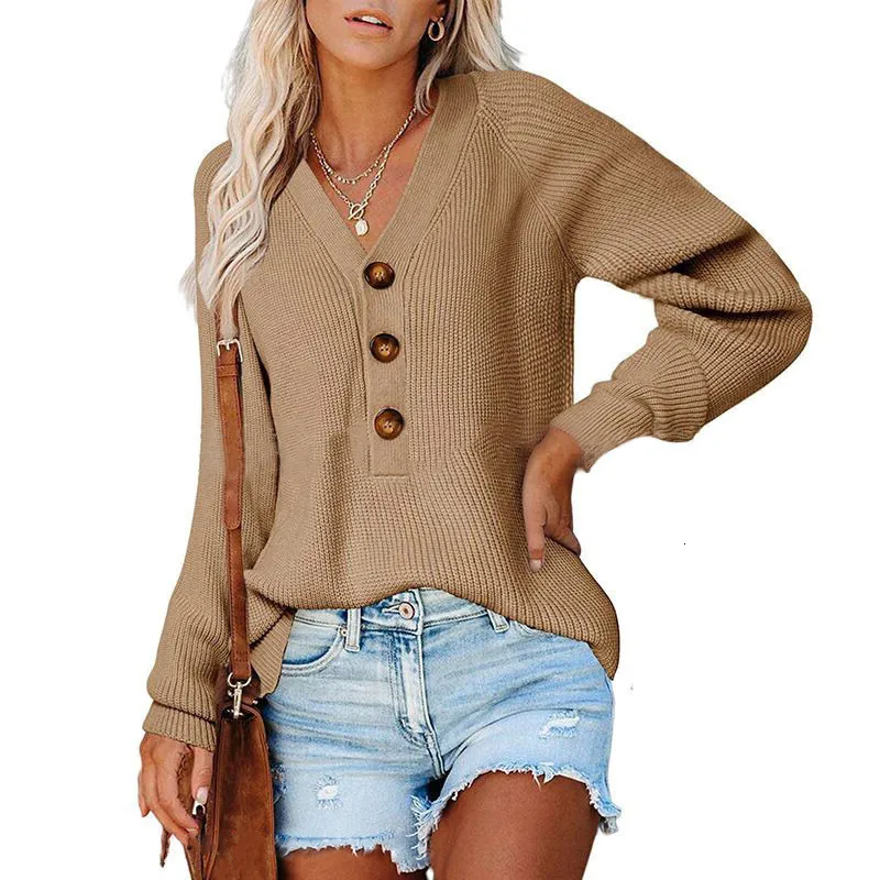 Oversized V Neck Cable Knit Sweater Womens Loose Fit Knit Top For