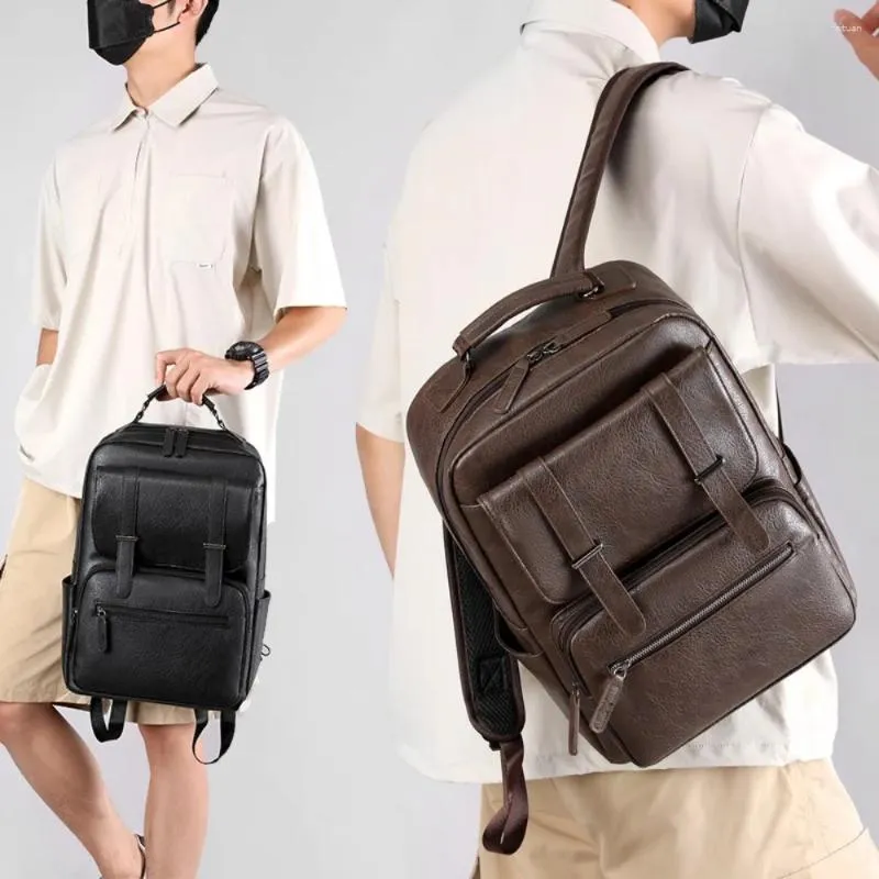 Zaino Antifurto Donna In Pelle PU Intrecciata – Impermeabile, Convertibile In Borsa A Tracolla, Per Viaggi E Città - 2