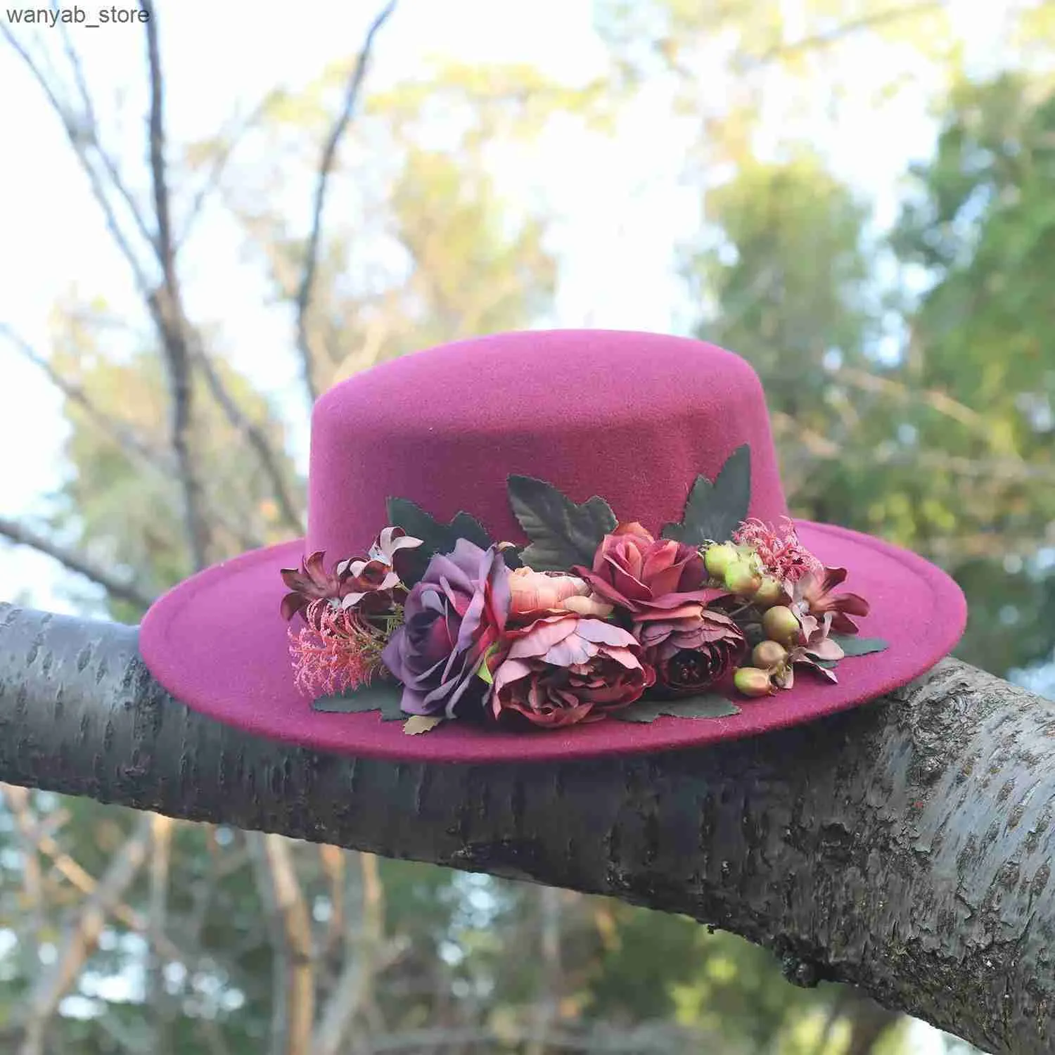 Vintage Elegant Hat with Floral Accents Vintage Floral Cloche Hat, Vintage Hat, 1950s-1960s Hat  main image 3