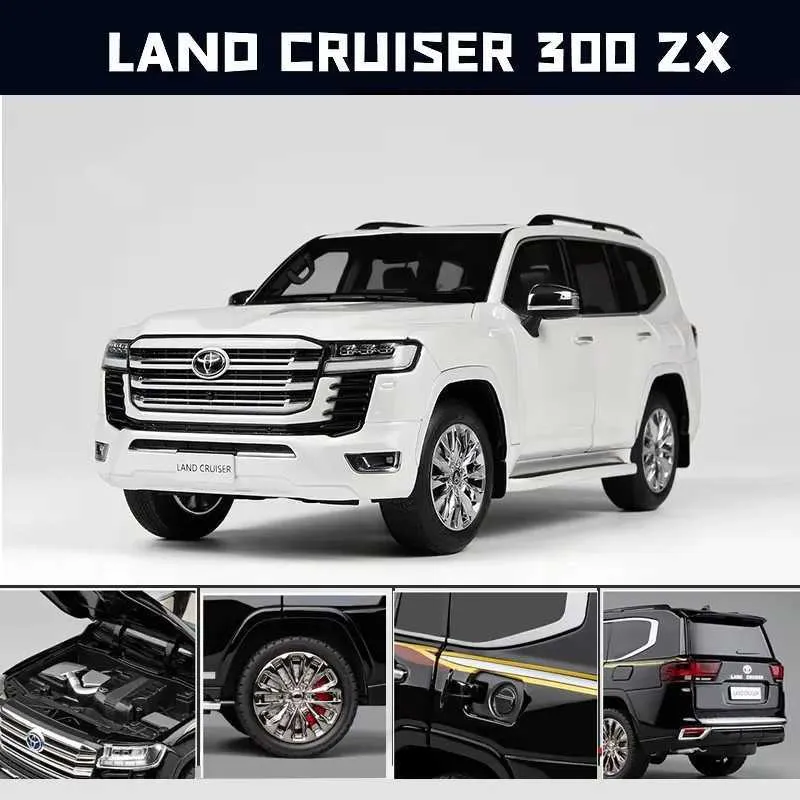 Large Size 1/18 Land Cruiser LC300 ZX Alloy Car Model From