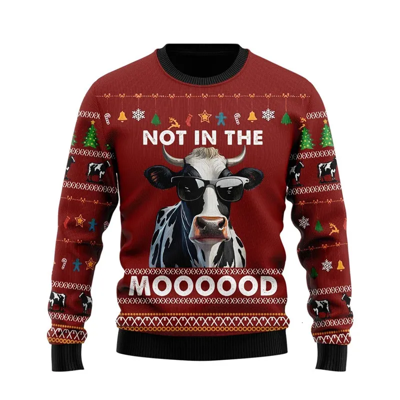 Cow Christmas Ugly Animal Christmas Sweaters Animal Sweatshirts