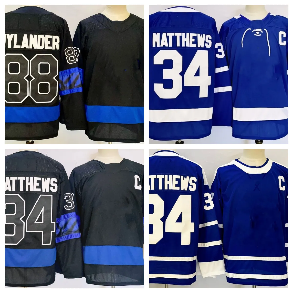Save Big on Bulk Hockey Player Jerseys Toronto Hockey Jerseys Premium  Stitched Hockey Fan Apparel In Blue, White, Black Classic Third Design  Sizes S