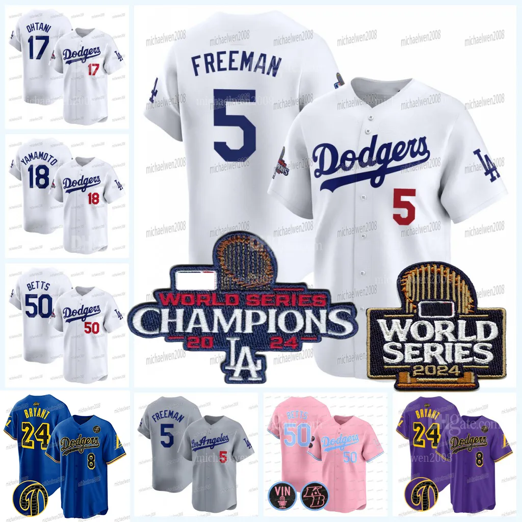 Save Big on Bulk Freddie Freeman World Series Jersey Freddie Freeman 2024  World Series Champion Dodgers Jersey Shohei Ohtani Mookie Betts Yoshinobu 