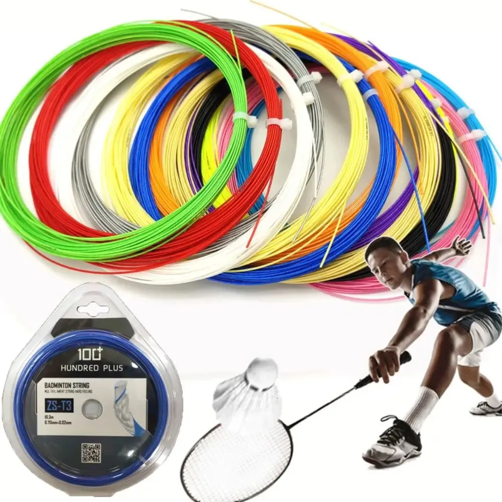 200m Reel Nylon Badminton String – High Elasticity 0.7mm Diameter, 7 Colors, For Restringing Rackets