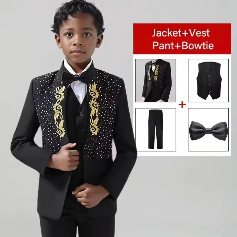 Handsome Black bec and bridge dress Set for Boys, 3-6 Years Old - Perfect for Parties and Performances (Style #241030) Handsome Black bec and bridge dress Set for Boys, 3-6 Years Old - Perfect for Parties and Performances (Style #241030)