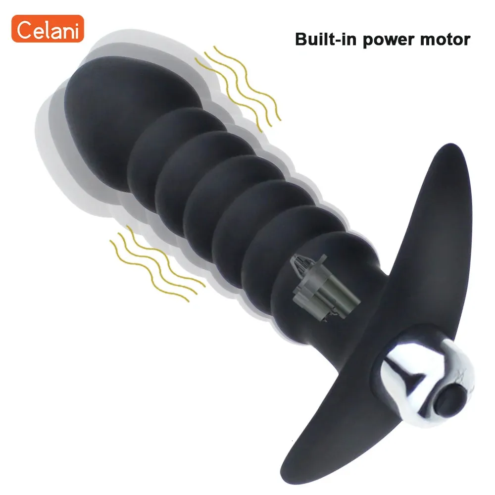 Massager Prostatique Vibrant Pour Hommes - 7 Modes, Télécommande, étanche, En Silicone Noir