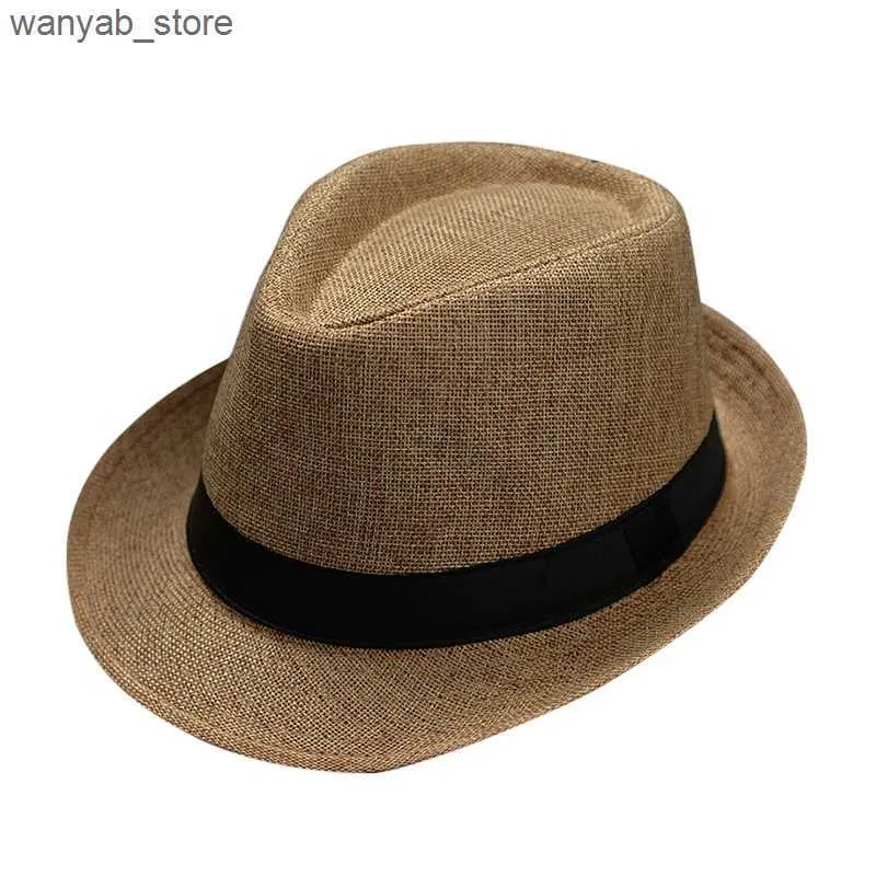Mens Vintage Hats, Wide Brim Fedora Hat, Classic Fedora Cap For