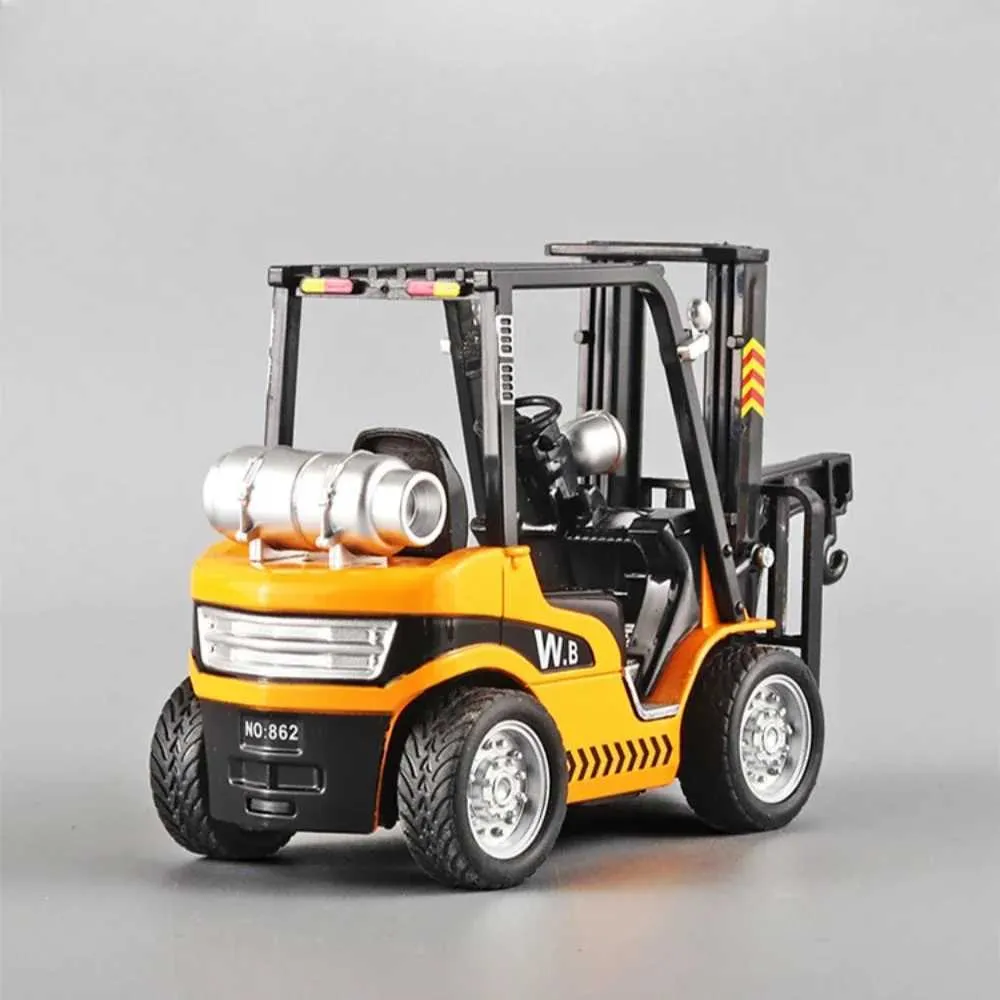 Premium Alloy Diecast Construction Crane And Warehouse Forklift Model With Sound And Light For Boys main image 1