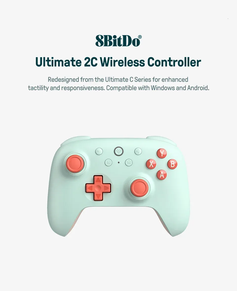 8BitDo Ultimate 2C Wireless Game Controller for PC Windows 10/11, Steam ...