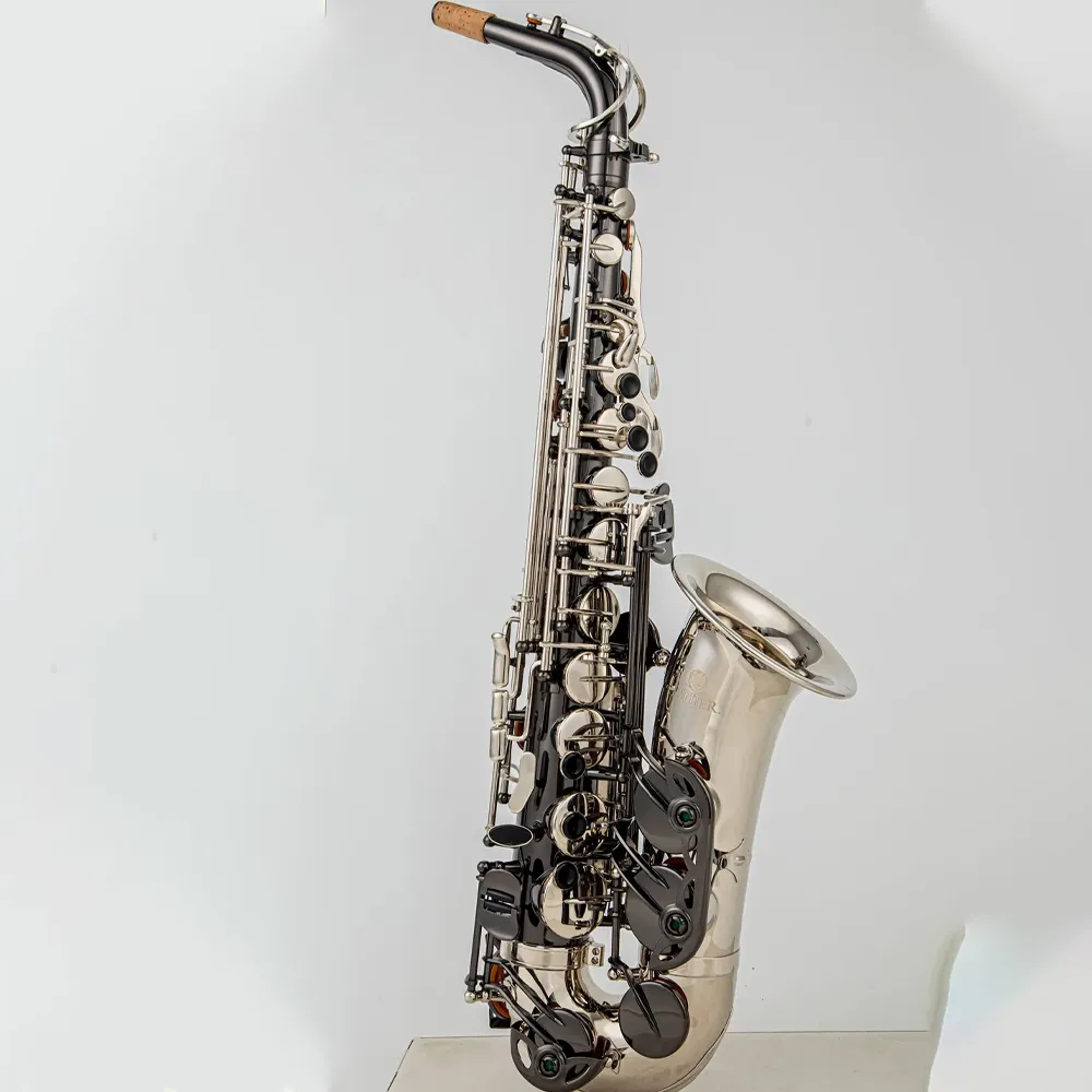 Premium Eb Alto Saxophone - Black \u0026 Silver Finish, Complete Set. Shop Now!  from Dhgate Alto Saxophone - price 335.68, image size:1000x1000