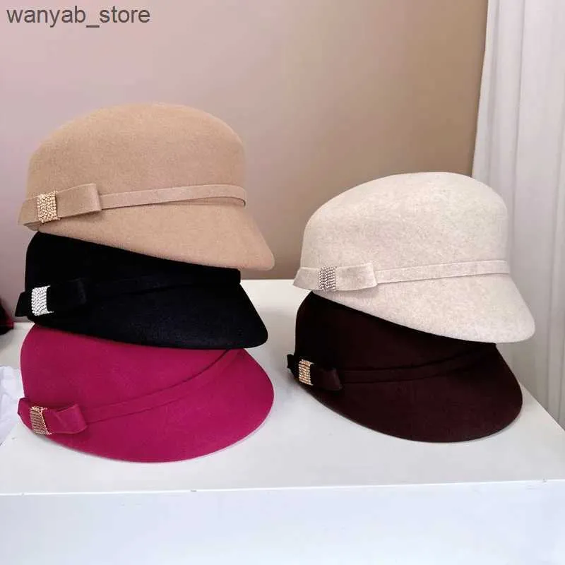 Save Big on Bulk Mens Stingy Brim Hats Brimless Hat: Elegant Wool Felt  Equestrian Cap With Rhinestone Bow Accent, Autumn Winter Newsboy Style  Best