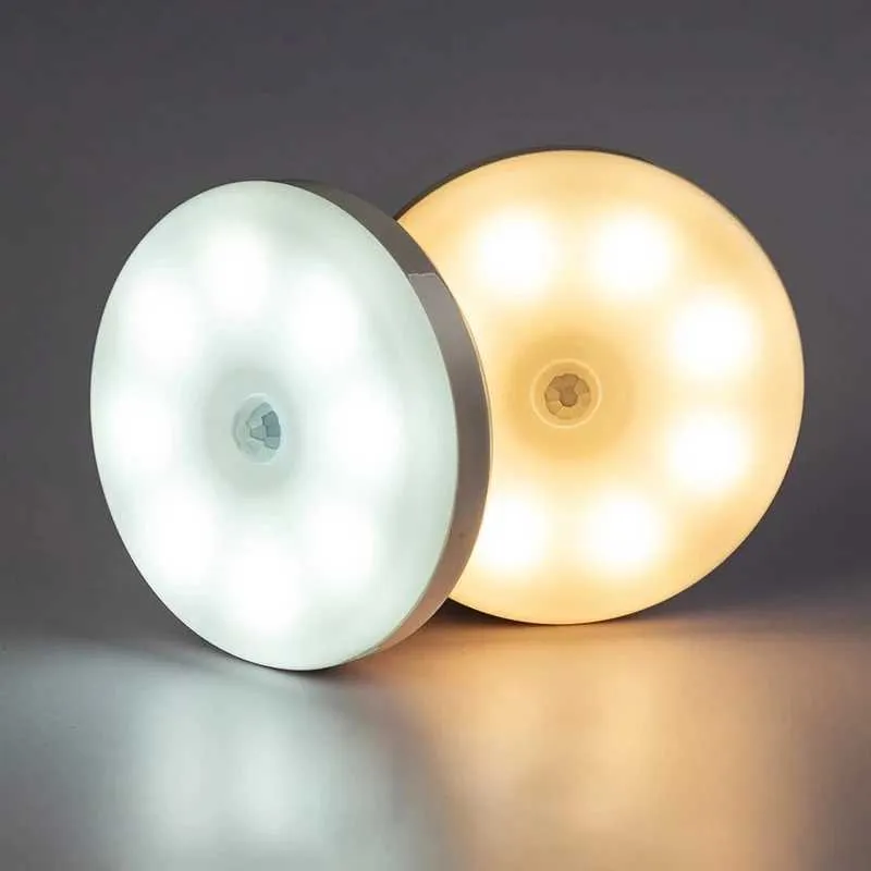 Motion Sensor LED Night Light - Wireless Charging Bedside Lamp, USB ...