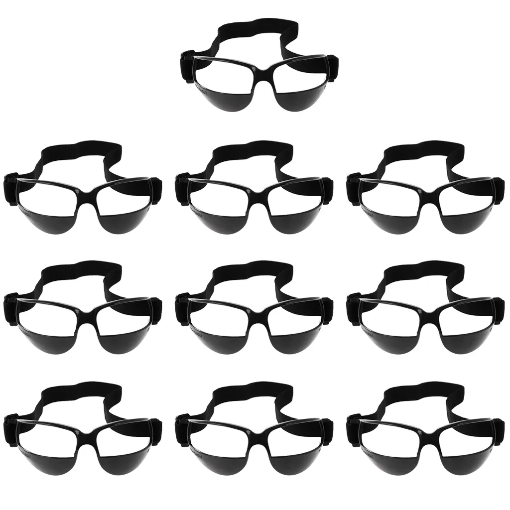 10 Set Dribbling Glasses, Dribble Specs & Adjustable Strap for Basketball Team Sports Training and Practice