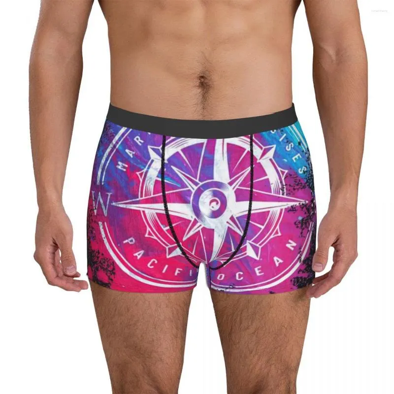 Calzoncillos Pacific Ocean Navigato Breathbale Bragas Ropa interior masculina Pantalones cortos con estampado Boxer Briefs