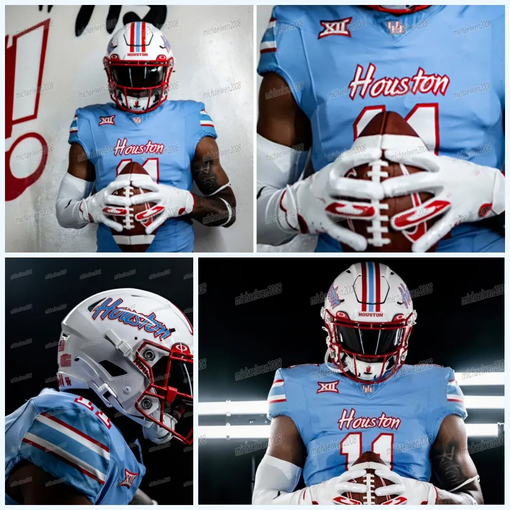 Custom Houston Cougars Oilers Inspired Jersey Steven Dunbar Jersey