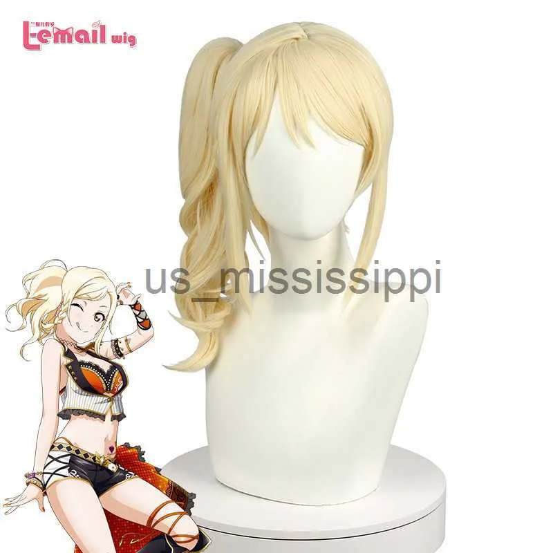 コスプレウィッグレメイルウィッグラブライブPDP ai miyashita cosplay wig lovelive perfect dreamプロジェクトコスプレポニーテールブロンドウィッグ合成髪x0901