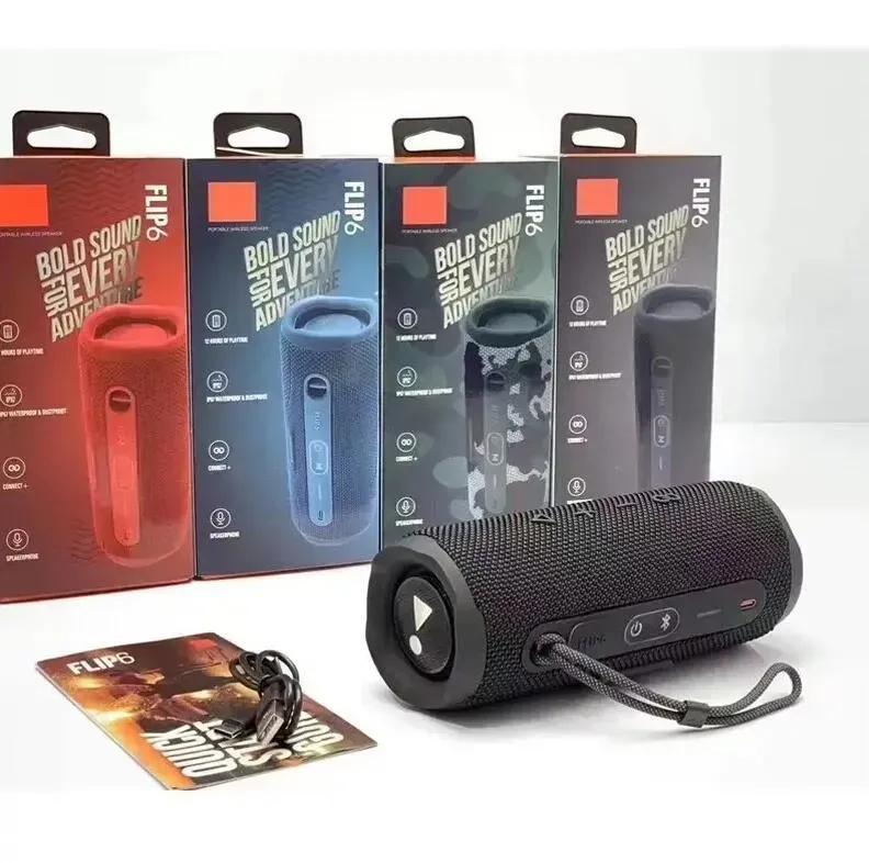 JBL Flip 6 Portable Waterproof Bluetooth Re-Chargeable IPX67 Speaker Black