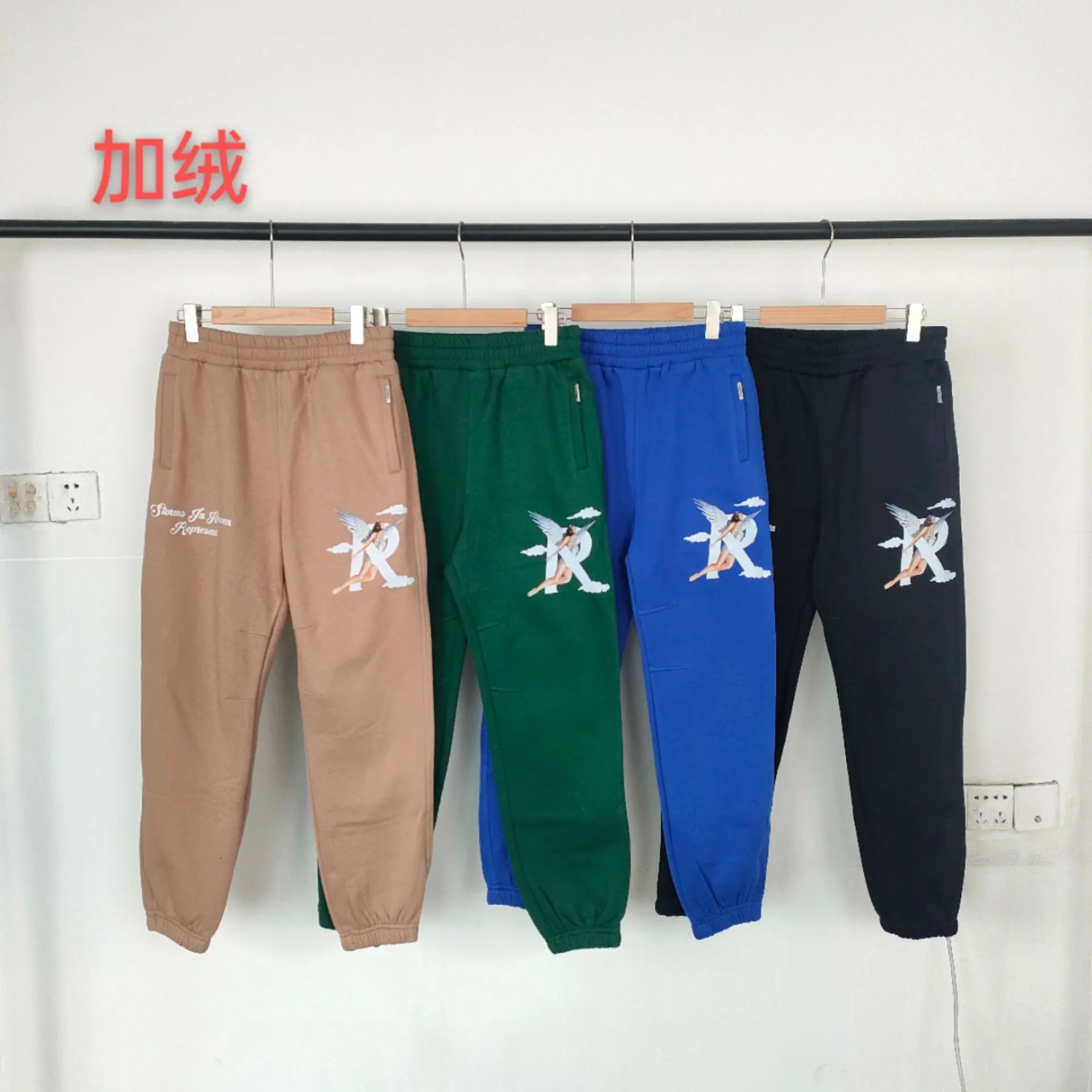 2023 Designer Rhude Pantaloni da uomo cargo pantaloni della tuta Uomini e donne Hip Hop Casual Fitness Pantaloni da allenamento Abbigliamento da uomo Pantaloni da jogging Pantaloni taglia S-XL Lettera ricamo