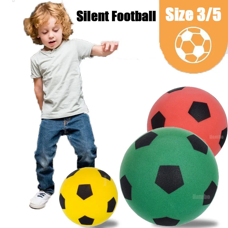 Balles De Football Silencieux Taille 5 Pratique En Salle Ballon De Football  3 Muet Rebondissant Mousse Air Rebond Basket Ball Sport Jouet Jeu 230831 Du  13,26 €