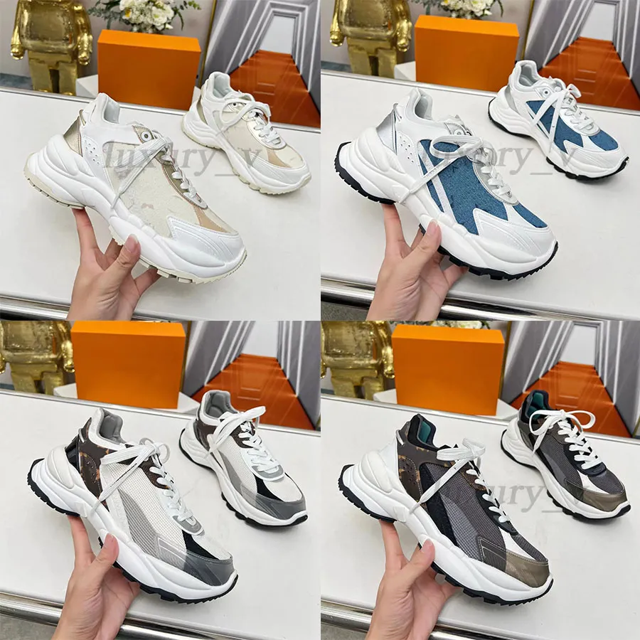 Run 55 Sneakers Tasarımcı Erkek Kadınlar Günlük Ayakkabı Koşun Sabahları Moda Platformu Kauçuk Ayakkabı Deri Düşük Top Sneakers