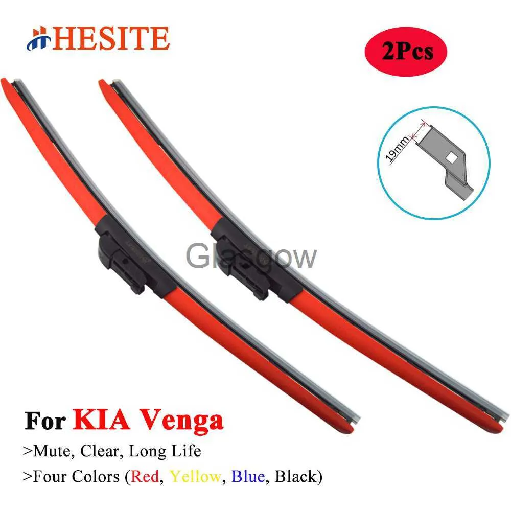 Tergicristalli HESITE Spazzole tergicristallo colorate per KIA Venga YN Hatchback 2009 2010 2011 2012 2015 2018 2019 Tergicristalli invernali per auto rosso blu x0901